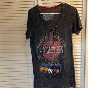 Affliction shirt. Size L, black